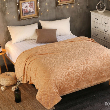 ПЛЕД(ПОКРЫВАЛО) WELLSOFT luxe-Вензель жаккард, оранж 