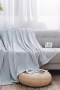ПЛЕД(ПОКРЫВАЛО) WELLSOFT luxe-Елочка, стальной-синий